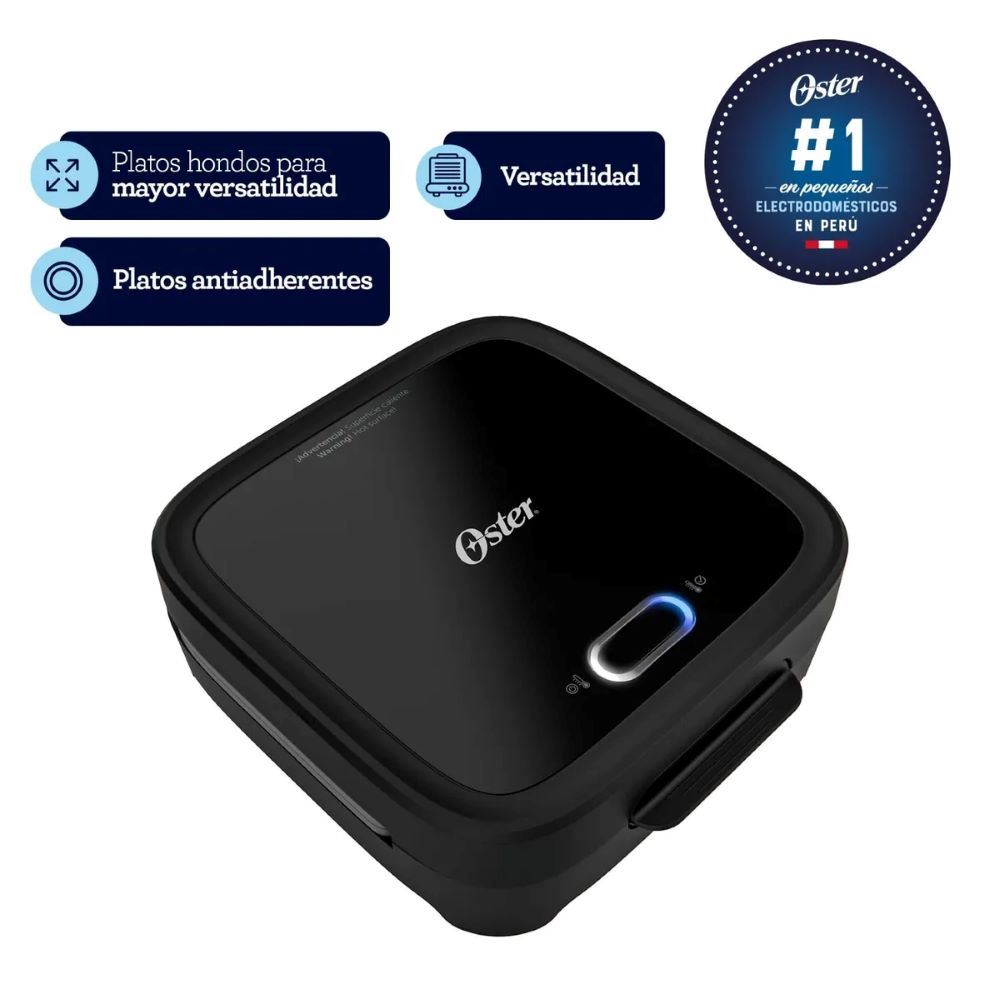 Sandwichera OSTER Platos Hondos CKSTSM400 Negro
